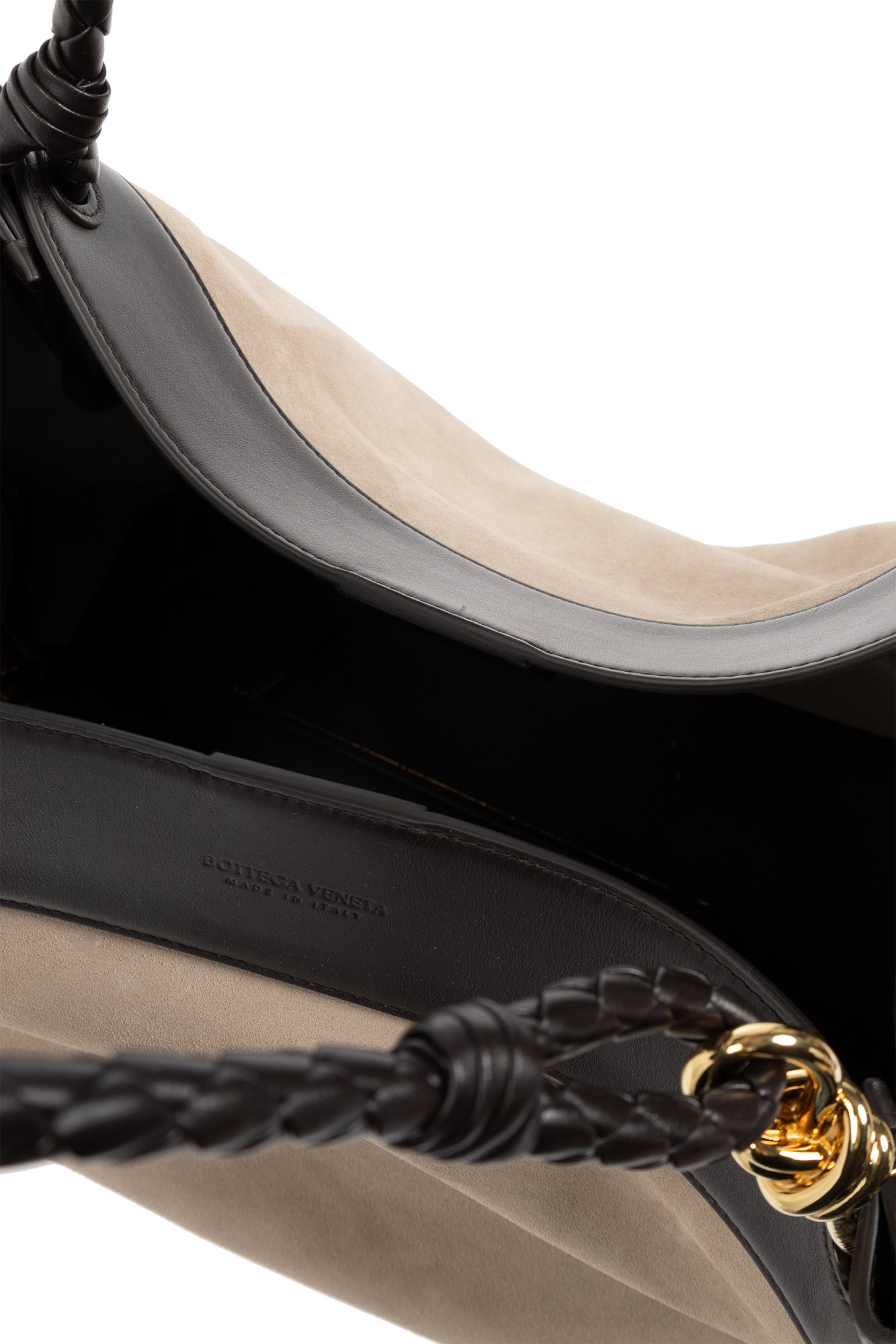 トートバッグ BOTTEGA VENETA TWO-TONE SUEDE AD MAXI PARACHUTE SHOPPING BAG BOTTEGA VENETA Maxi Parachute embellished leather-trimmed